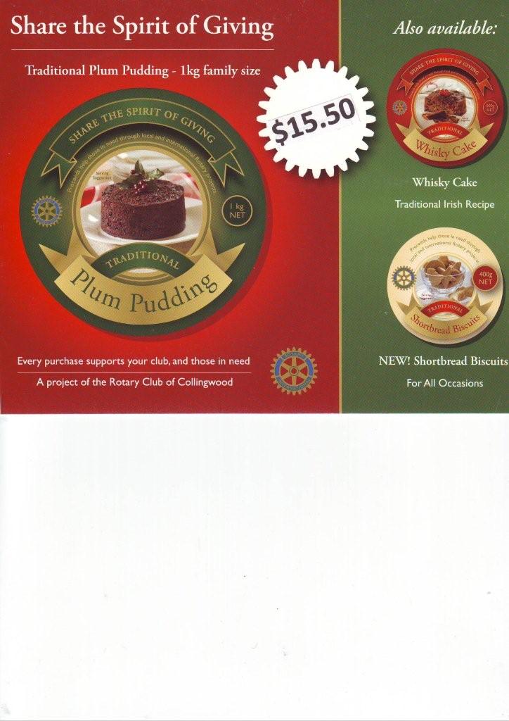 Rotary Plum Puddings and Whisky Cakes